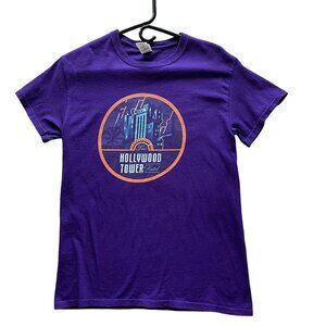 Hollywood Twilight Zone Tower of Terror Ride T Shirt Unisex Sz S Purple Disney